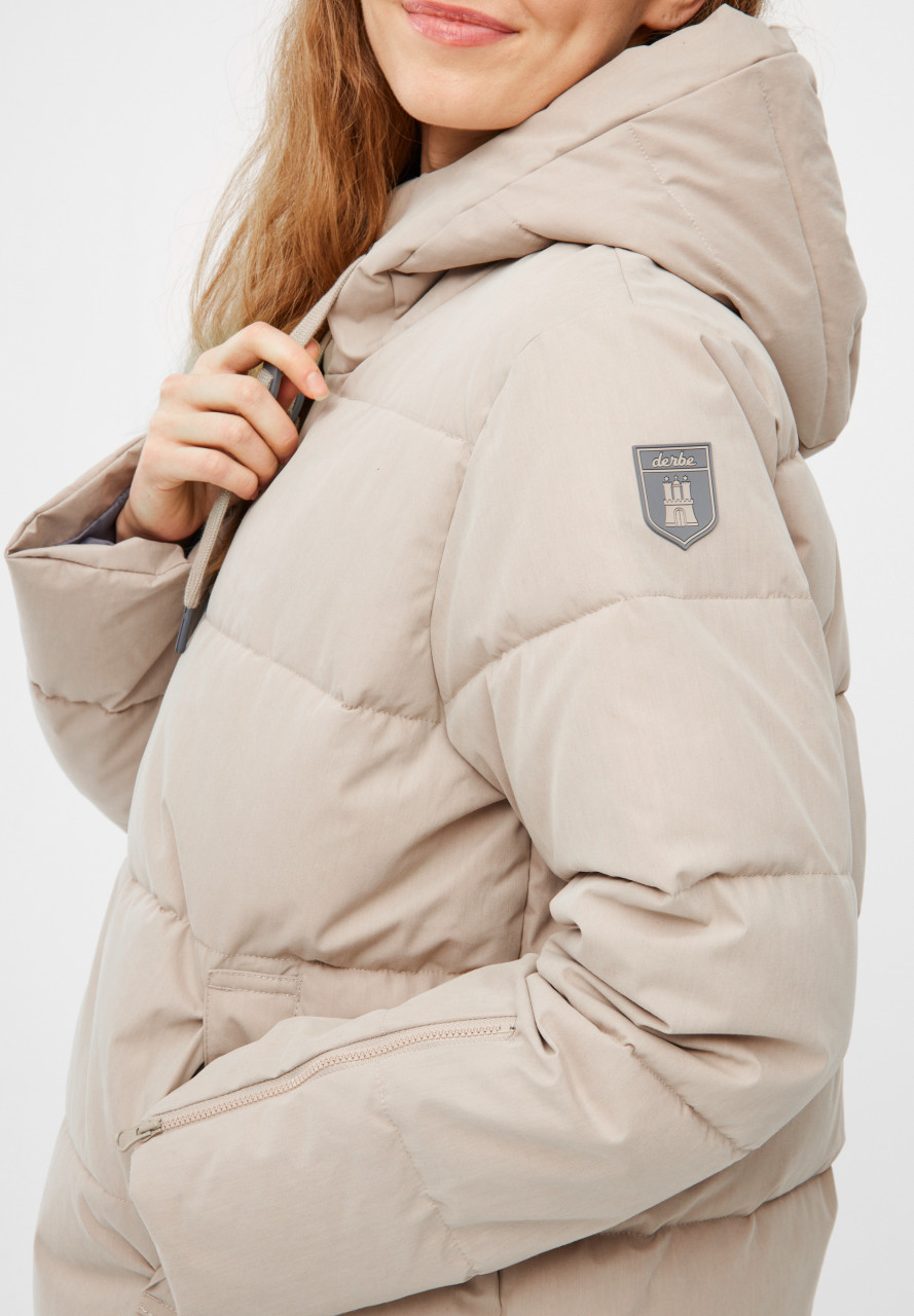 Derbe Winterjacke Richholm Damen Beige Puffer