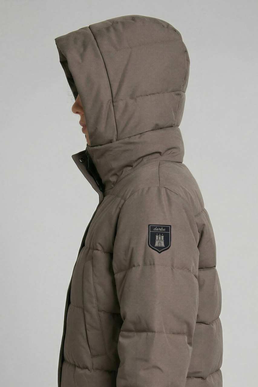 Derbe Winterjacke Sonholm Damen Braun Steppjacke Warm Gefüttert Skijacke