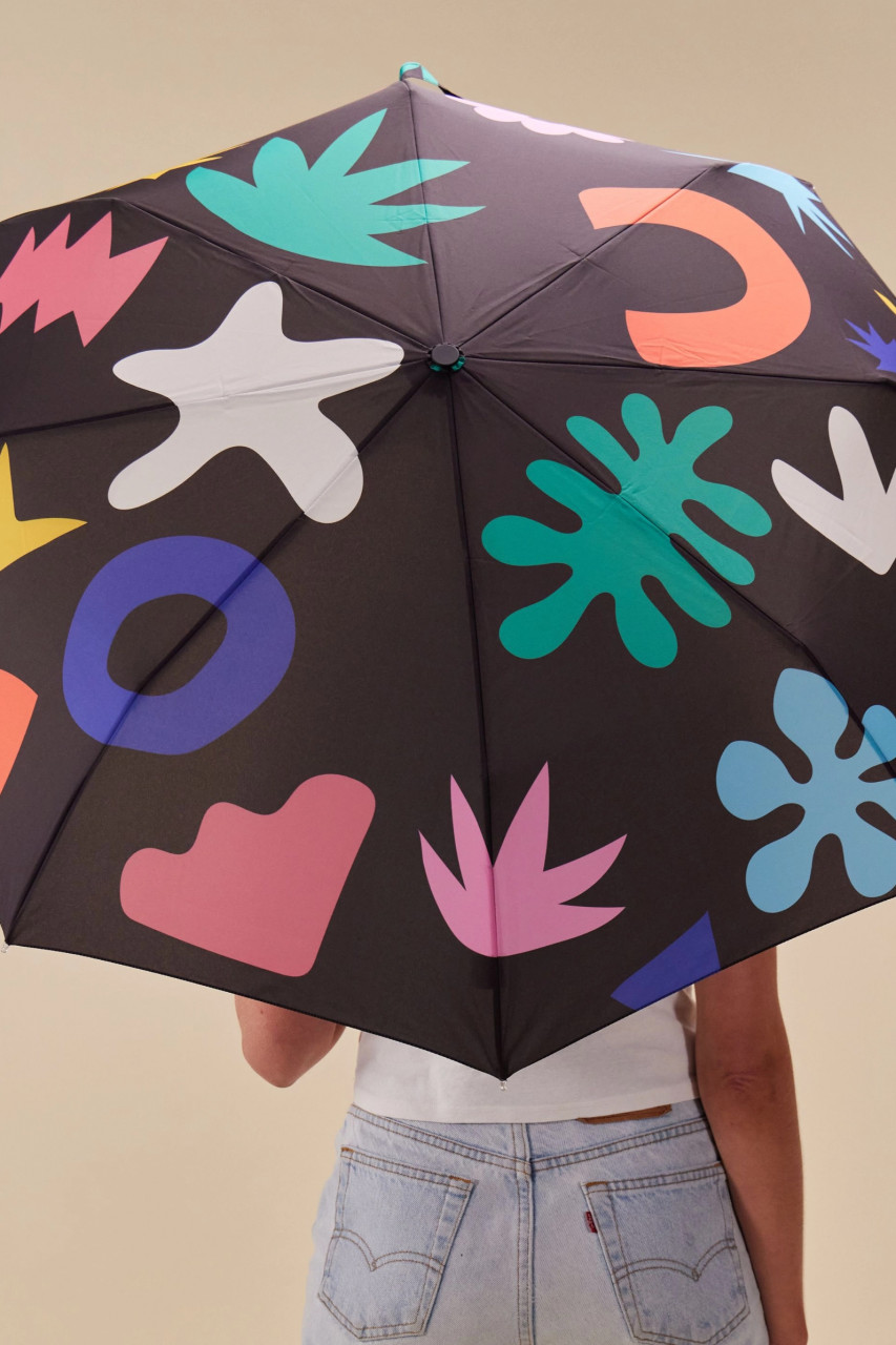 Original Duckhead Regenschirm Schwarz Rot Türkis