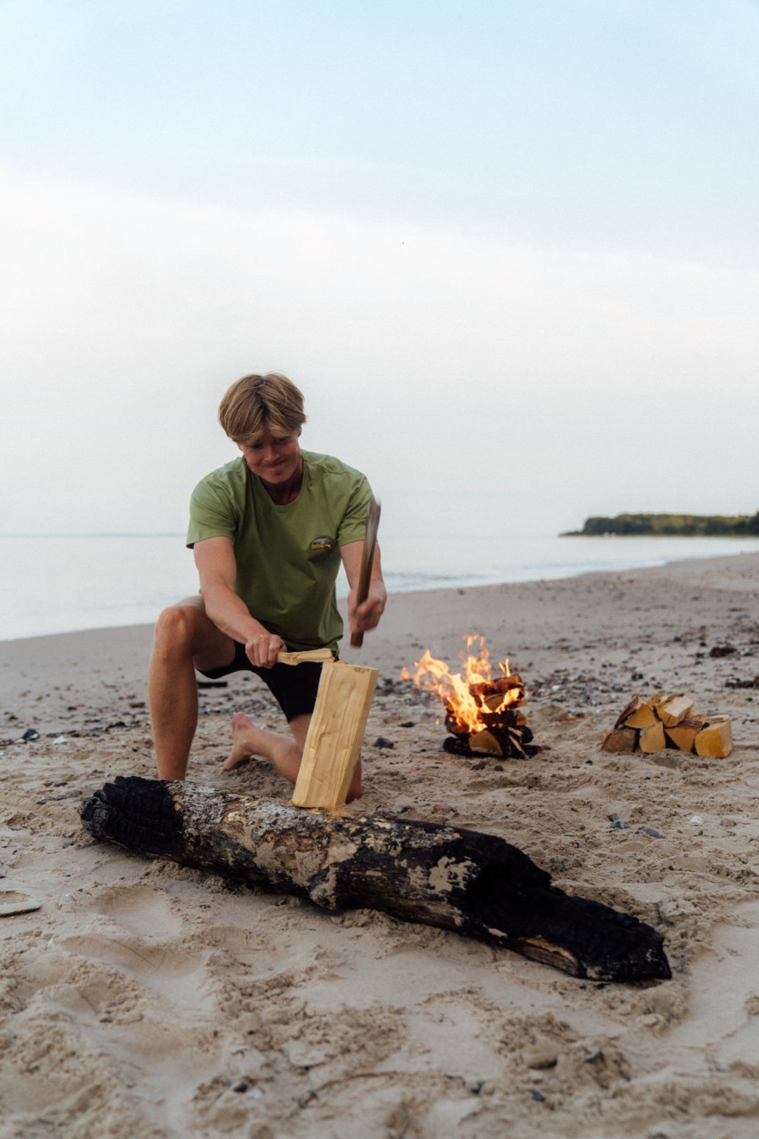 LAKOR T-Shirt Mini Sun Camper Herren Grün Wohnmobil