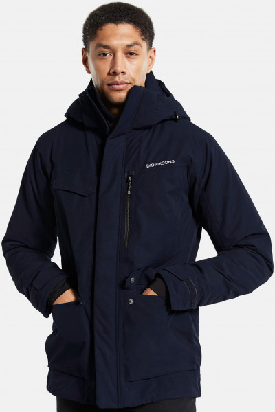 Didriksons Sebastian Herren Winterjacke Funktionsparka Dark Night Blue Dunkelblau