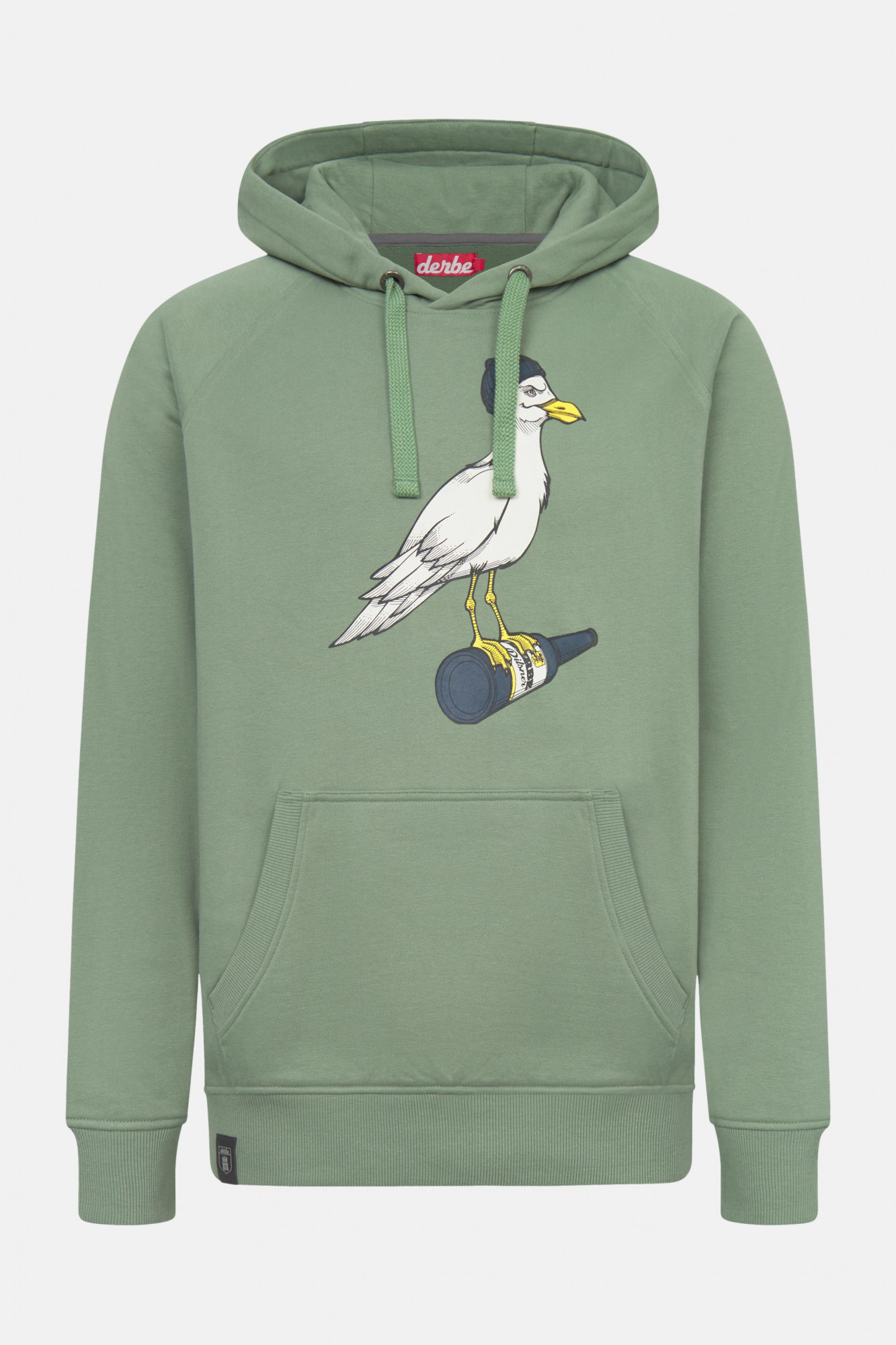 Derbe Hoodie Sturmmöwe Herren Grün Pullover GOTS