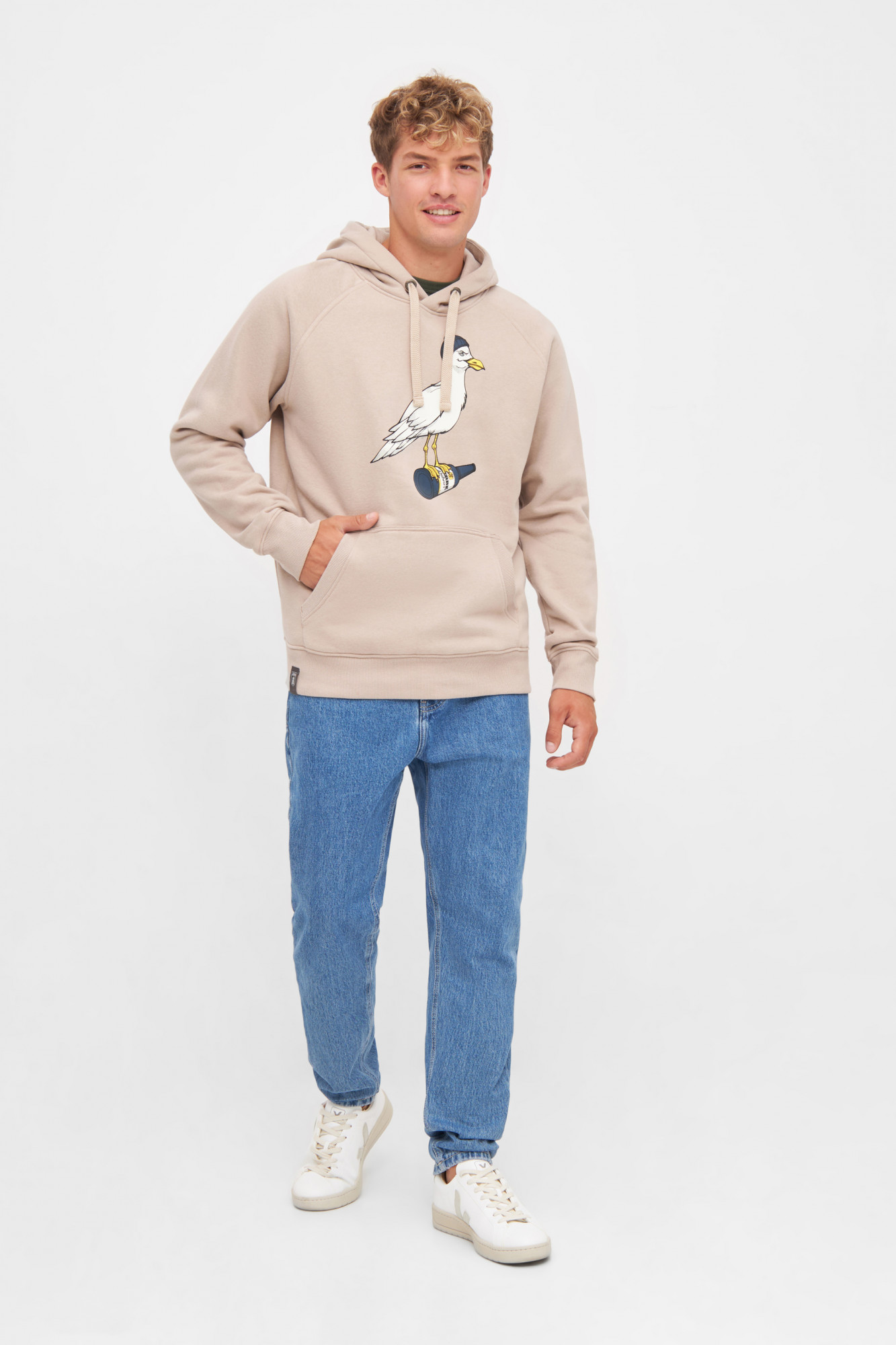 Derbe Hoodie Sturmmöwe Herren Cobblestone Beige Pullover