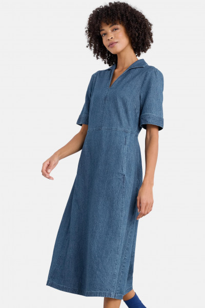 Seasalt Kleid Fen Violet Damen Jeans Blau Mid Wash Fischer