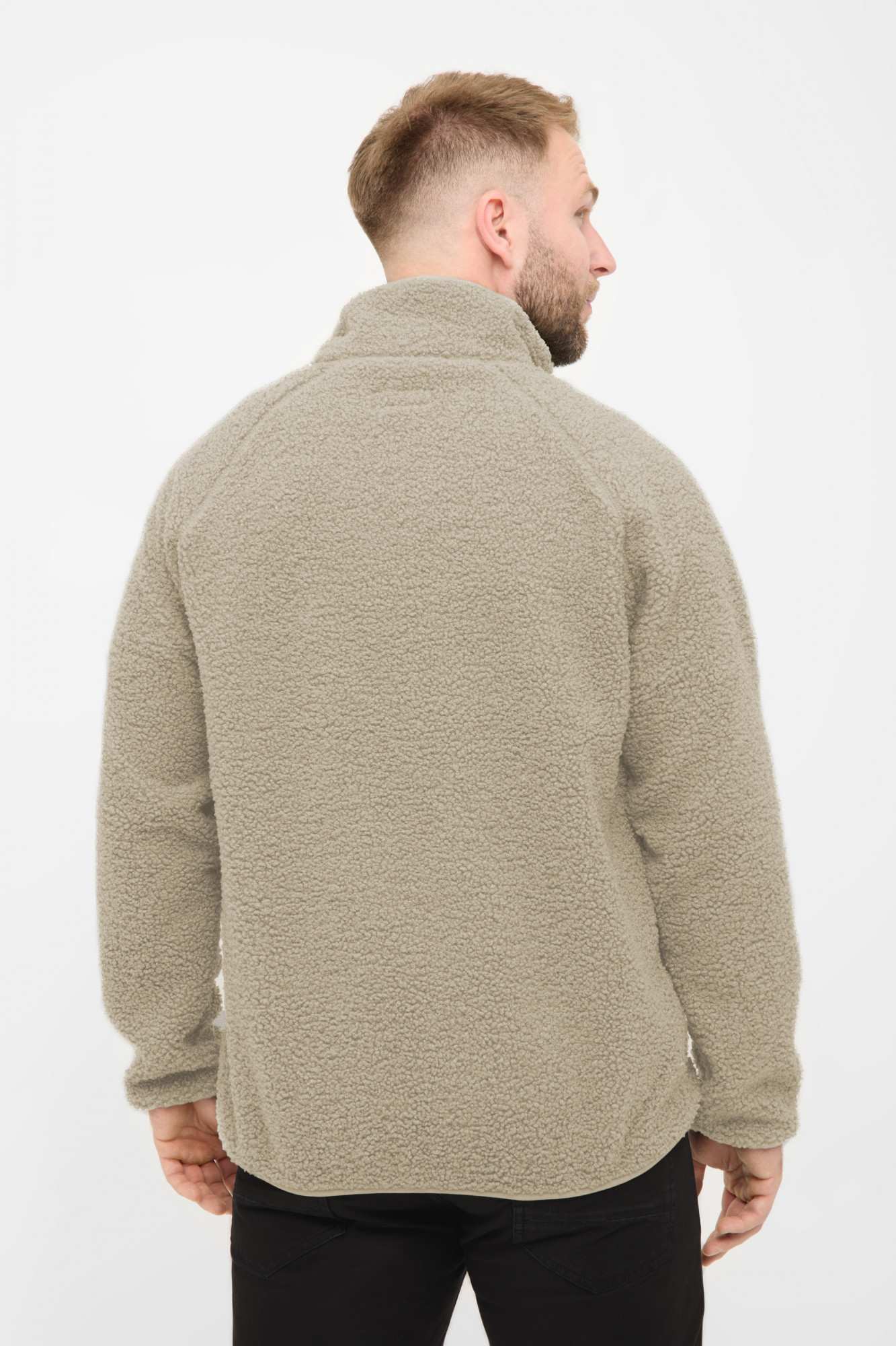 Derbe Herren Fleecejacke Kuschelby Pocket Cobblestone Beige Teddy