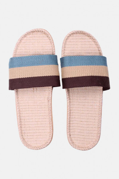 Danefae Sandalen Danelulu Damen Hellblau Braun Bast Badelatschen