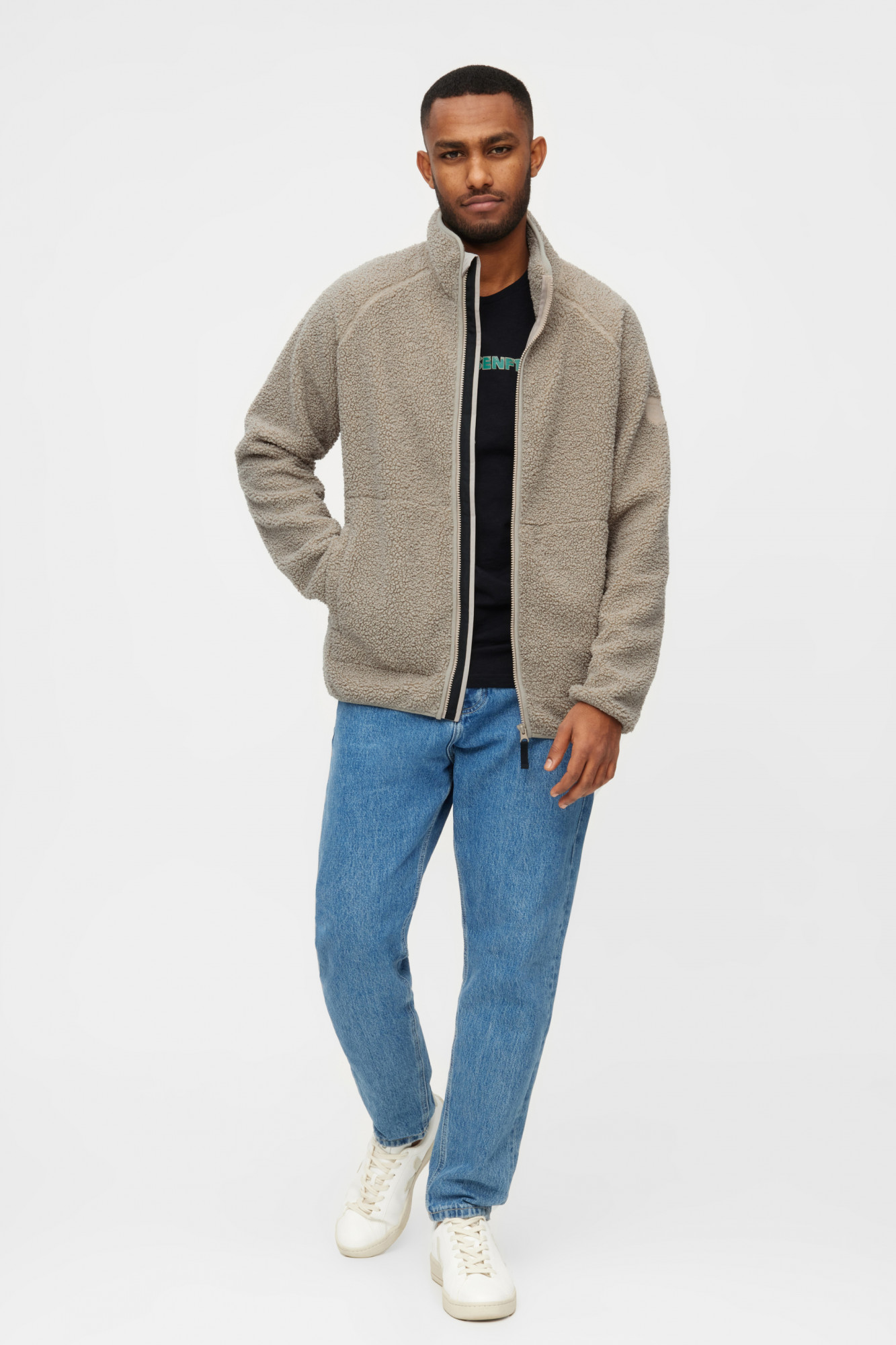 Derbe Herren Fleecejacke Kuschelby Beige