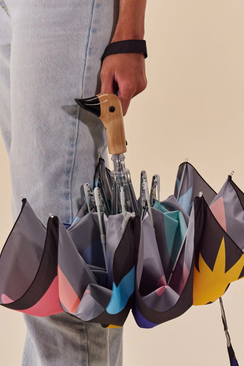 Original Duckhead Regenschirm Schwarz Rot Türkis