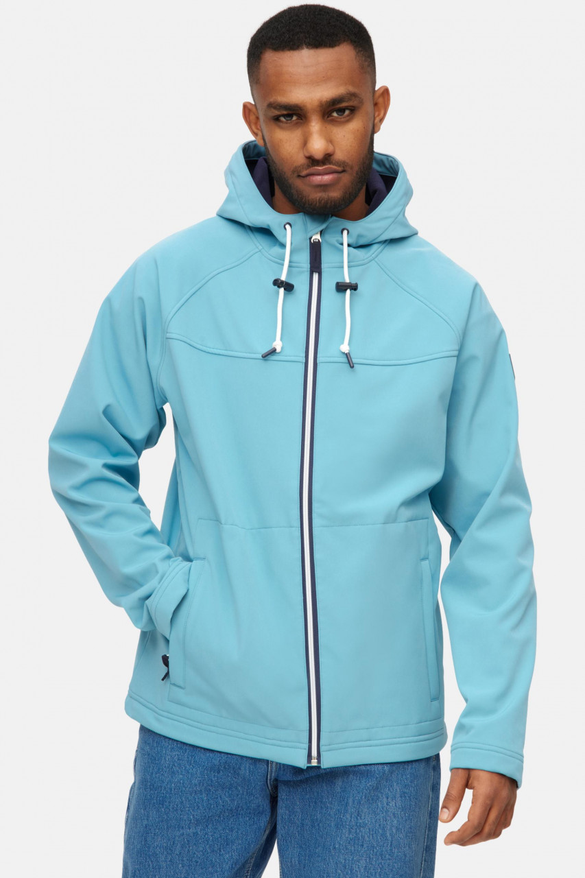 Derbe Übergangsjacke Isleby Herren Türkis Hellblau Softshell