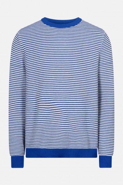 MELA Jeevan Herren Pullover Blau Grau Gestreift MELA Jeevan Herren Pullover Blau Grau Gestreift