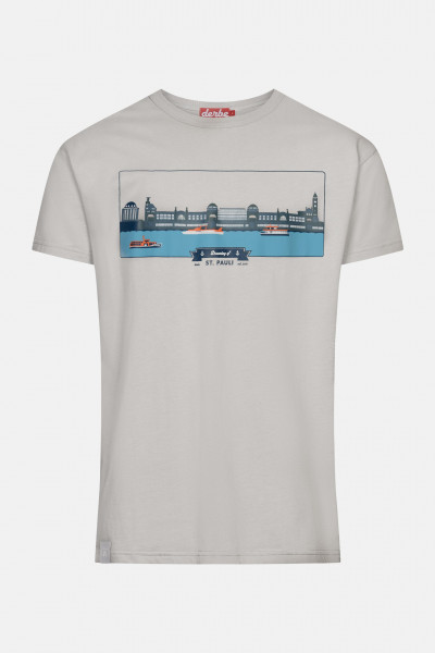 Derbe Landungsbrücken Herren T-Shirt Hamburg Paloma Grau Nachhaltig Derbe Landungsbrücken Herren T-Shirt Hamburg Paloma Grau Nachhaltig