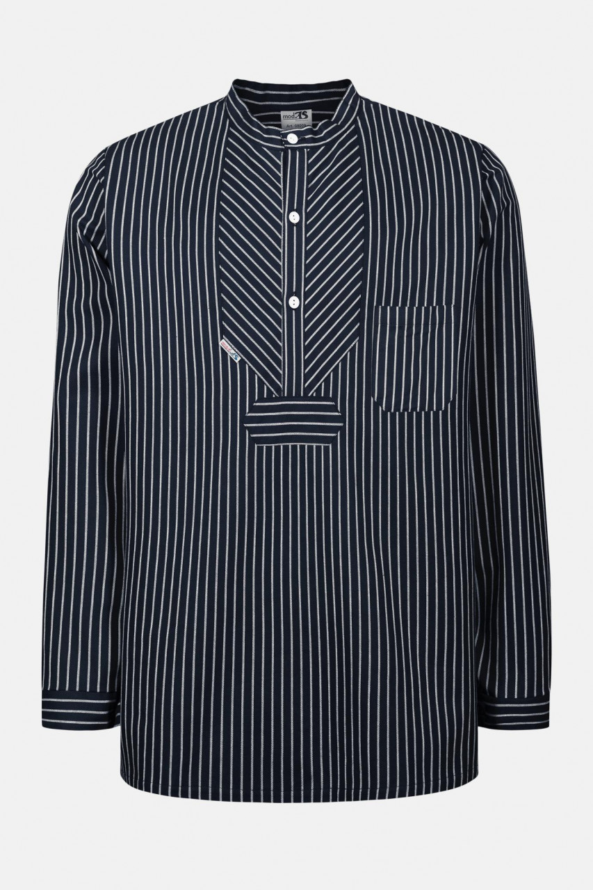 Fischerhemd Basic Blau für Herren von modAS