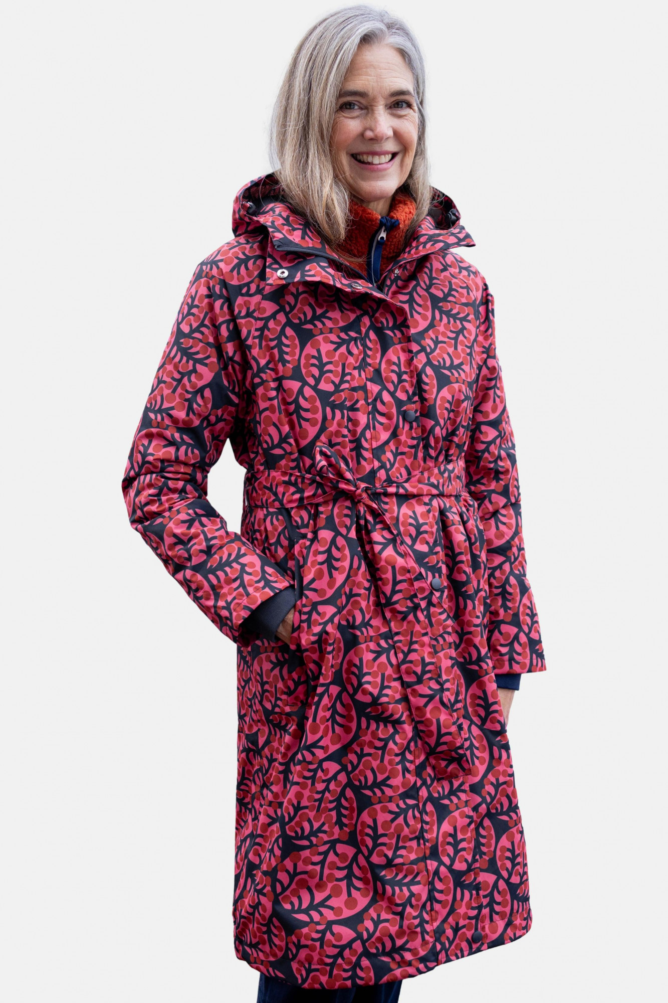 Danefae Regenmantel Danelisabeth Dunkelblau Rot Pink Damen