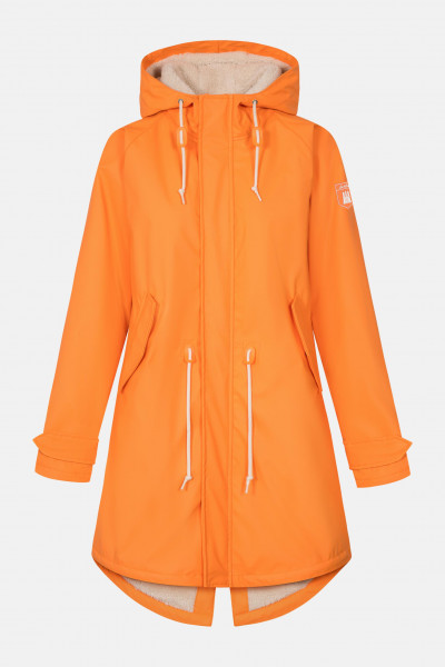 Derbe Friese Tidaholm Damen Regenmantel Sun Orange Gefüttert Derbe Friese Tidaholm Damen Regenmantel Sun Orange Gefüttert