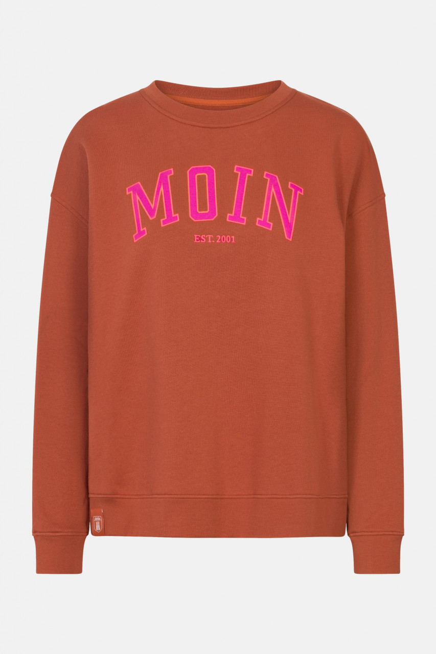 Derbe Moin Damen Sweatshirt Orange Braun Cinnamon