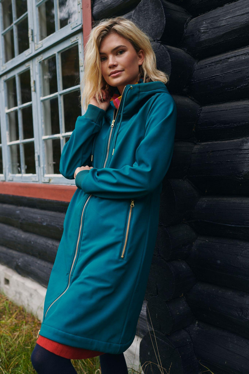 Danefae Danejane Damen Softshell Jacke Dark Duck Petrol Gold Blau Grün