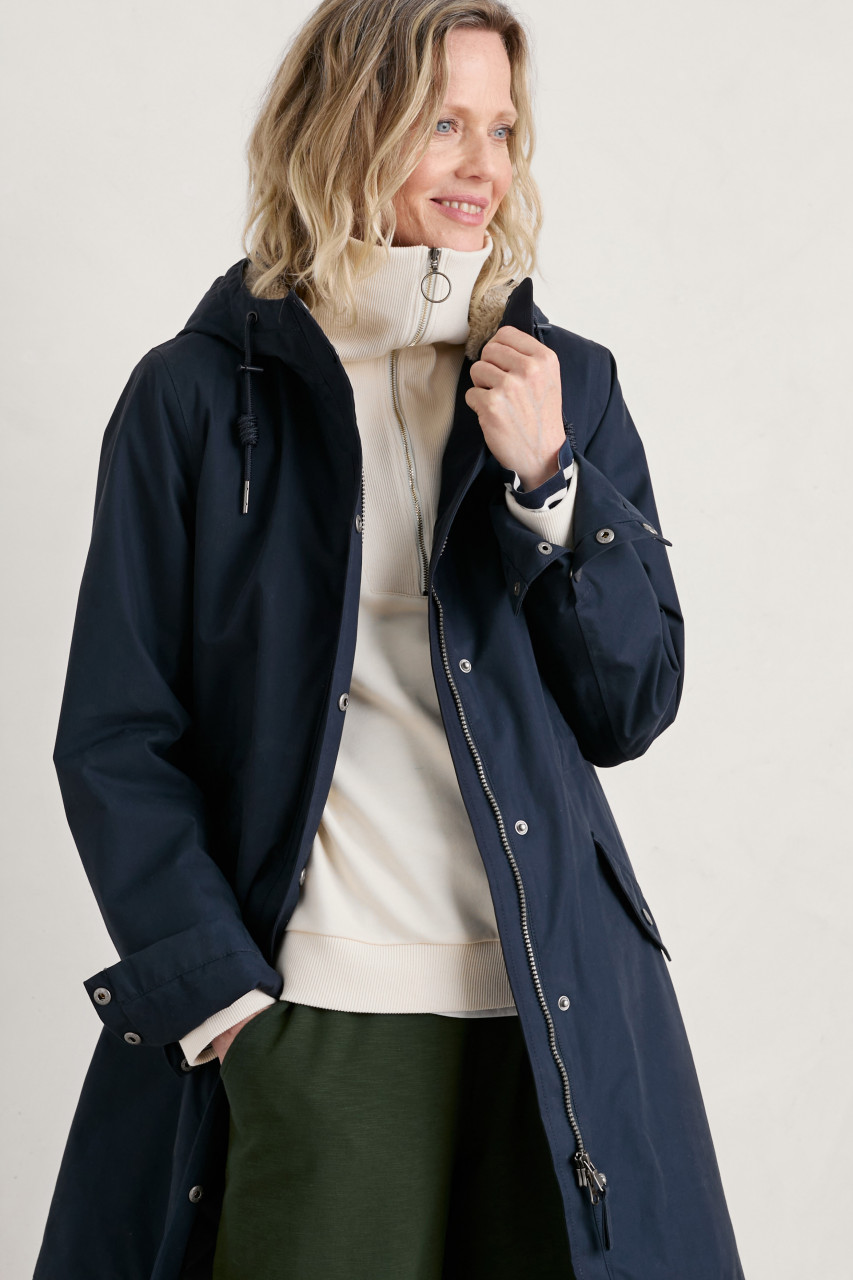 Seasalt Cornwall Regenjacke Plant Hunter Damen Blau Winterjacke