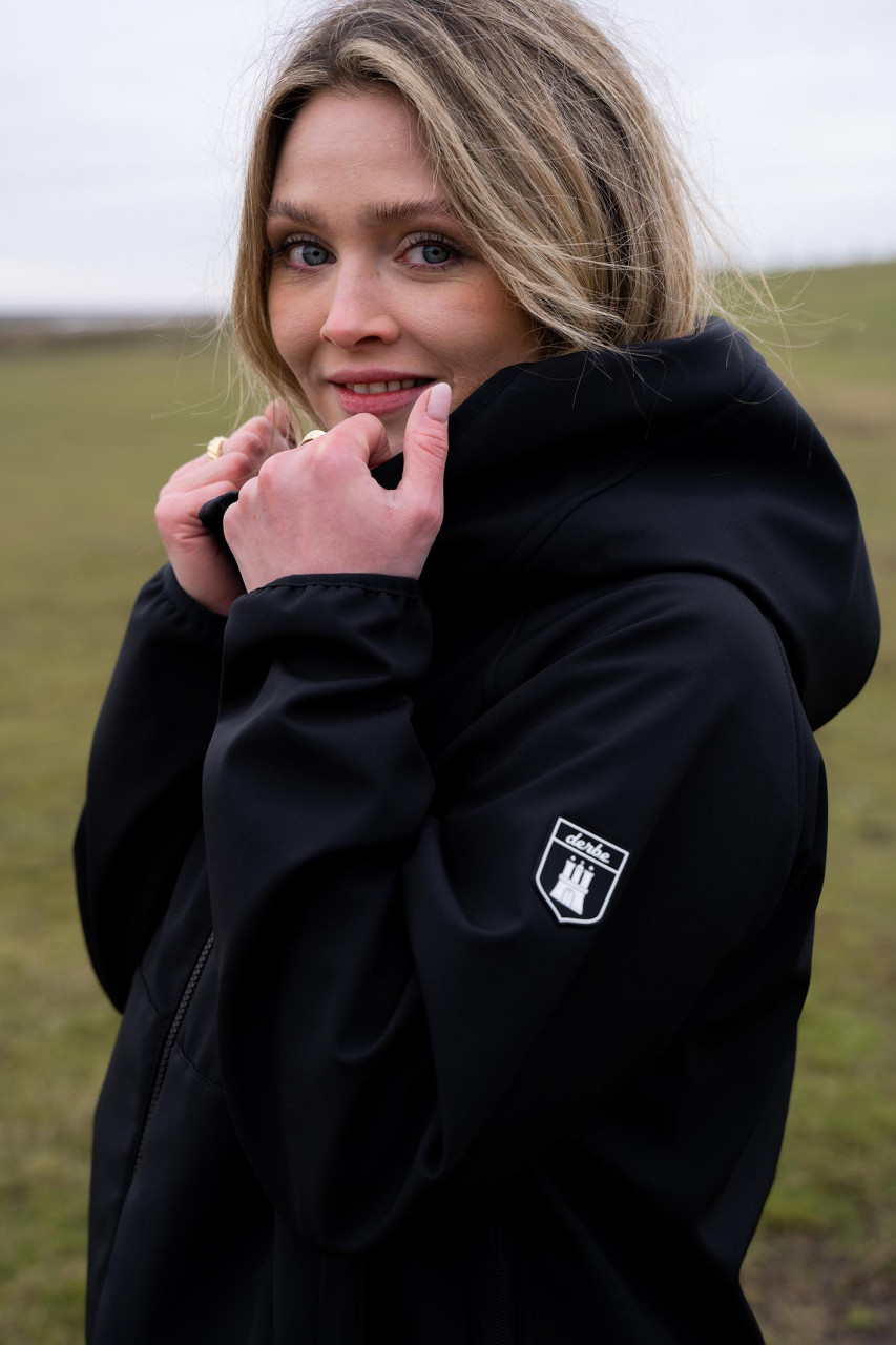 Derbe Softshelljacke Kurz Peutby Damen Schwarz