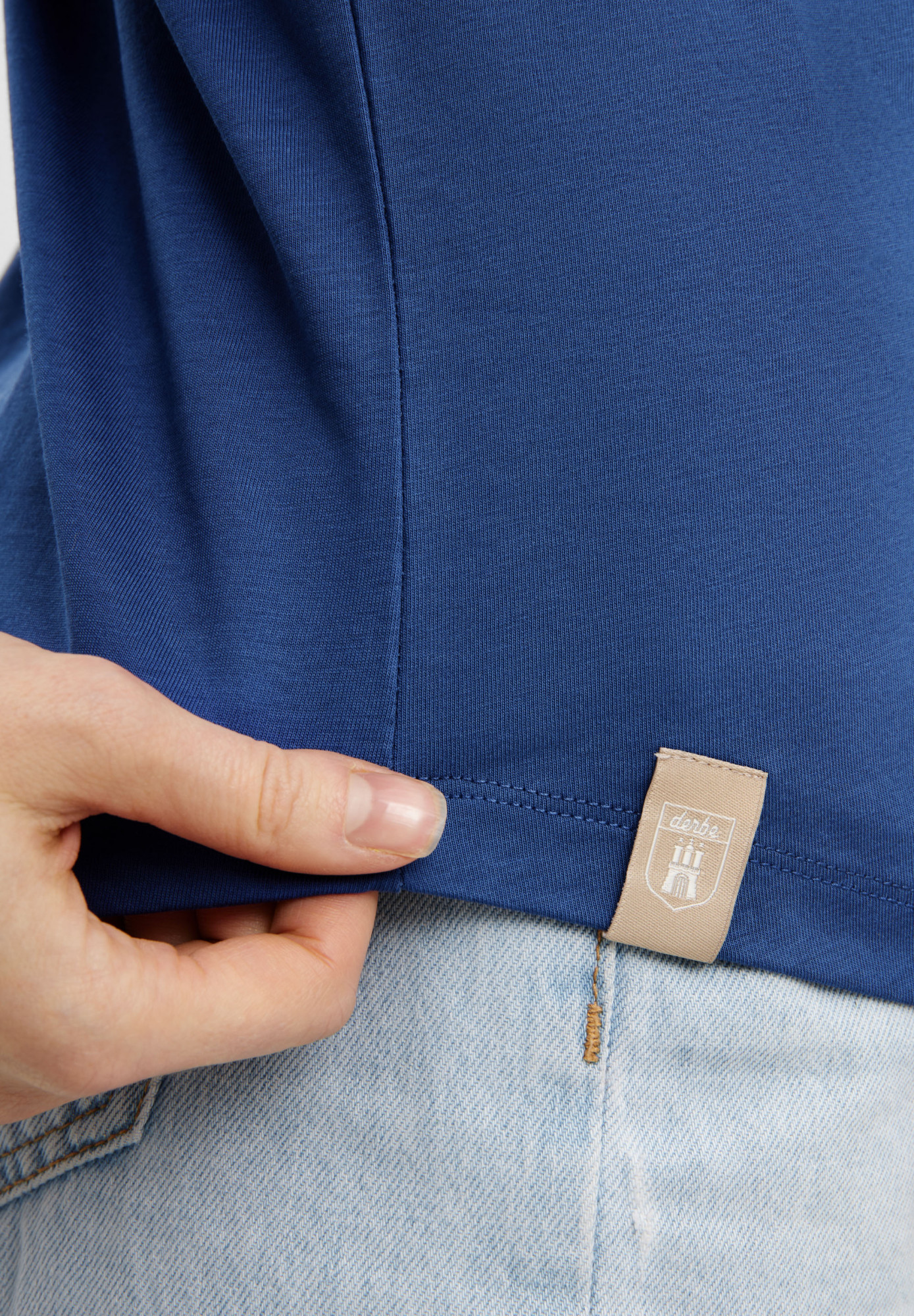 Derbe T-Shirt Meeressonne Damen Blau GOTS Organic