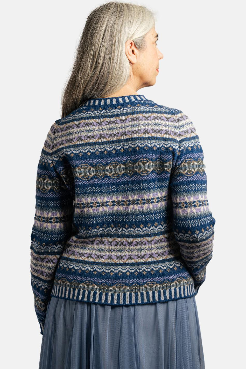 ERIBÉ Pullover Kinross Damen Blau Fairisle