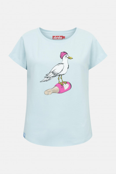 Derbe Sturmmöwin Damen T-Shirt Skyride Hellblau