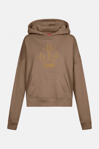 kk Derbe Golden Anchor Damen Kapuzenpullover Otter Braun Anker Derbe Golden Anchor Damen Kapuzenpullover Otter Braun Anker