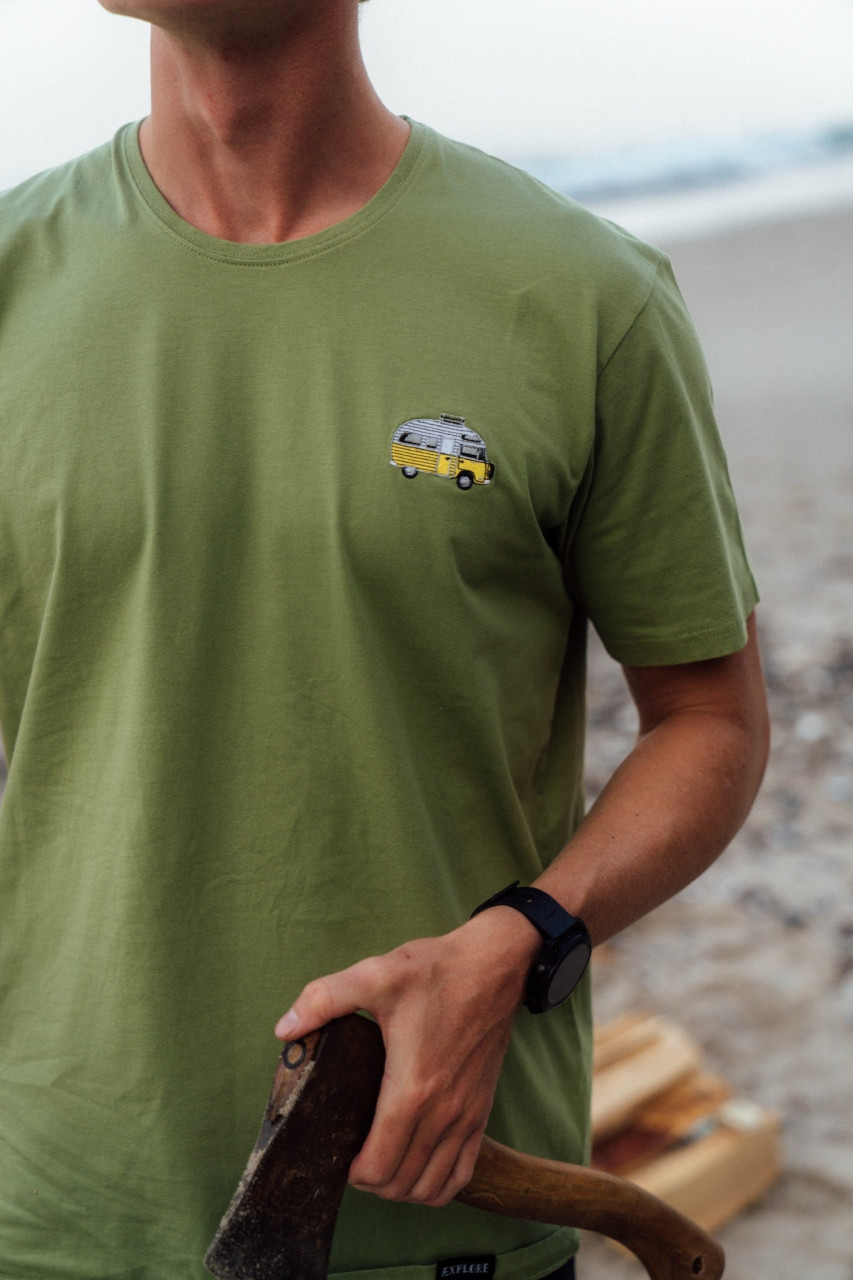 LAKOR T-Shirt Mini Sun Camper Herren Grün Wohnmobil