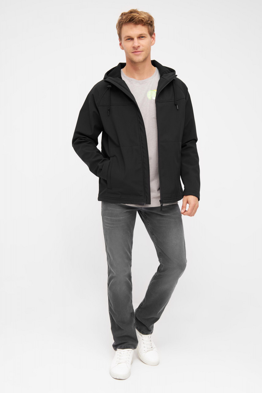 Derbe Isleby Herren Softshell Jacke Schwarz Black Nachhaltig