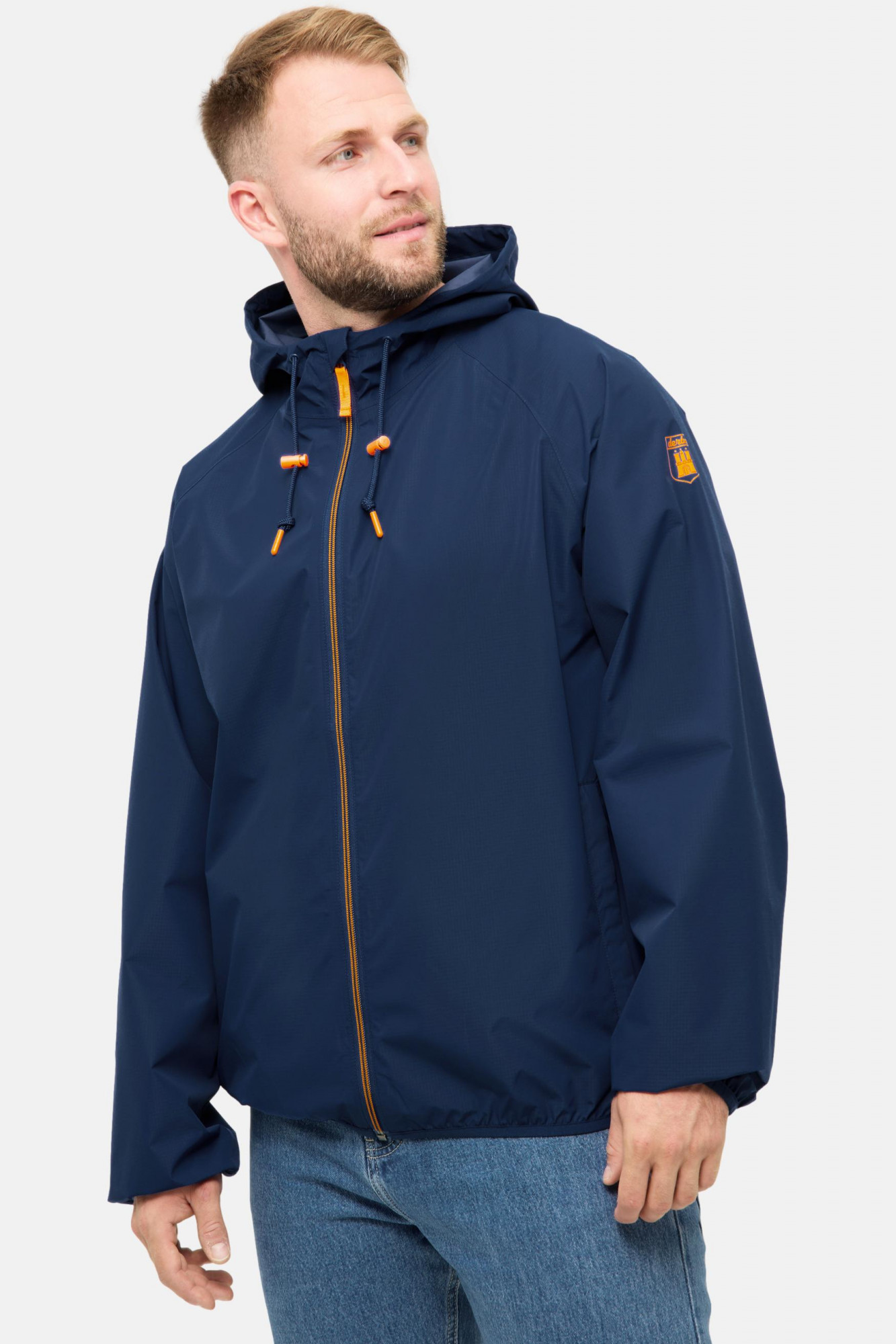 Derbe Übergangsjacke Packby Herren Blau Wasserdicht