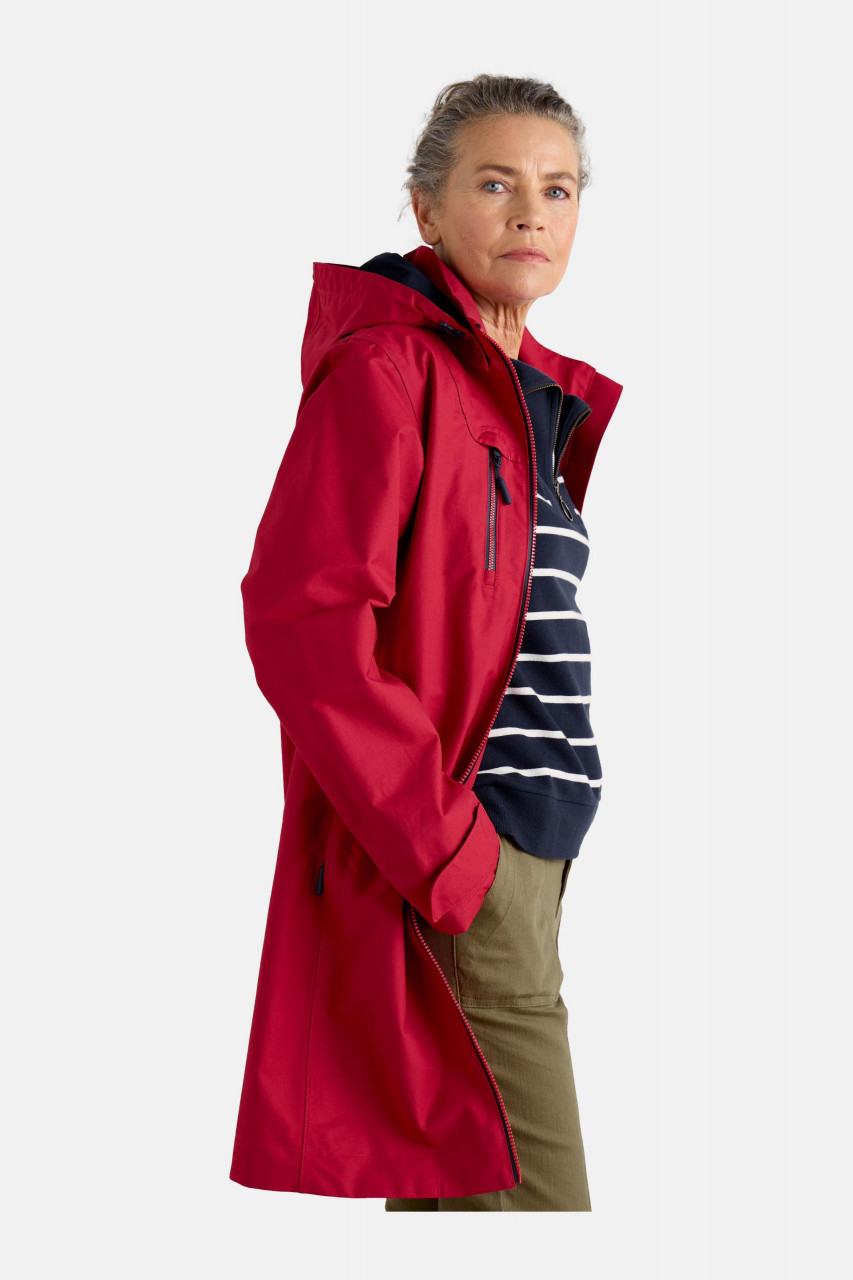 Seasalt Cornwall Regenjacke Coverack Damen Rot Baumwolle