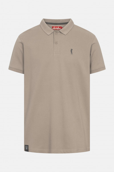 Derbe Polo Shirt Basic Kippes Herren Beige GOTS Organic
