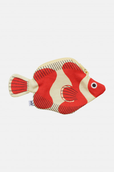 Don Fisher Schlüsselanhänger Tasche Clownfisch Rot Weiß Fisch