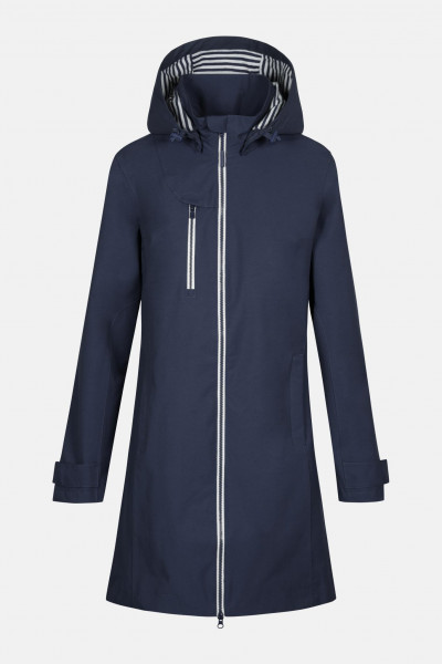 Seasalt Cornwall Coverack Coat Damen Baumwoll Regenmantel Midnight Dunkelblau