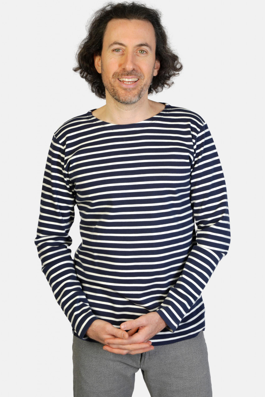 Streifenshirt Marine-Natur Gestreift von Hanseheld - Mann