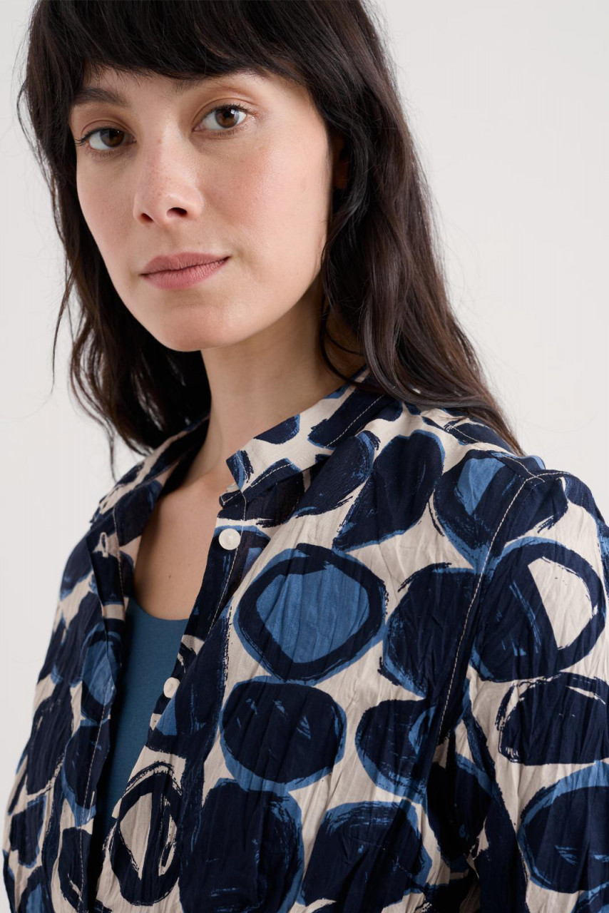 Seasalt Bluse Larissa Damen Punkte Blau Pebble