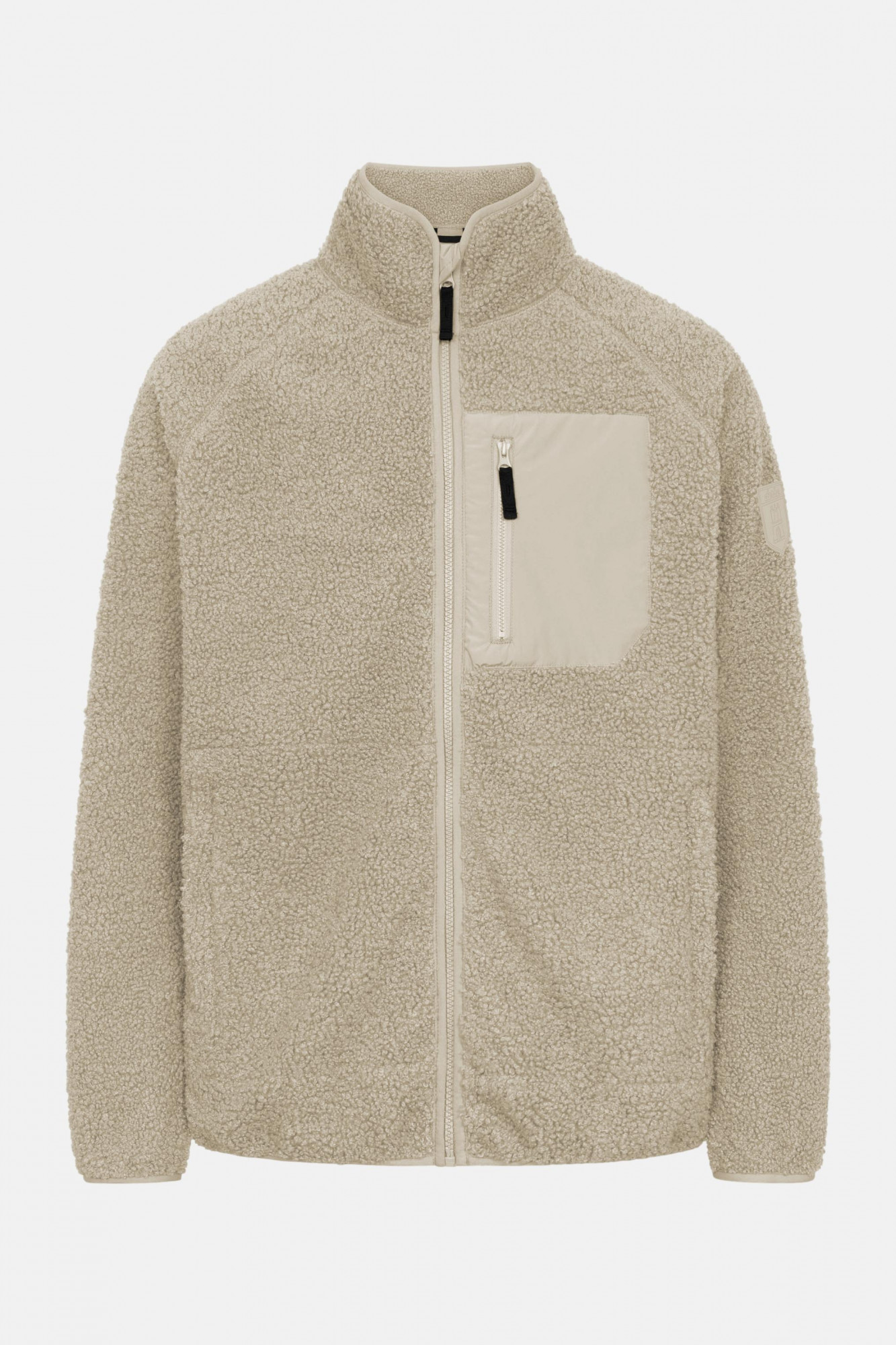 Derbe Herren Fleecejacke Kuschelby Pocket Cobblestone Beige Teddy