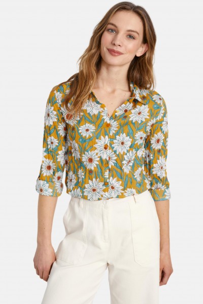 Seasalt Cornwall Larissa Shirt Gazania Daisies Sandstone Damen Bluse Blumen Seasalt Cornwall Larissa Shirt Gazania Daisies Sandstone Damen Bluse Blumen