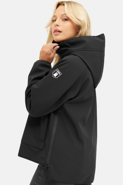 Derbe Peutby Black Damen Softshelljacke Schwarz Nachhaltig Derbe Peutby Black Damen Softshelljacke Schwarz Nachhaltig