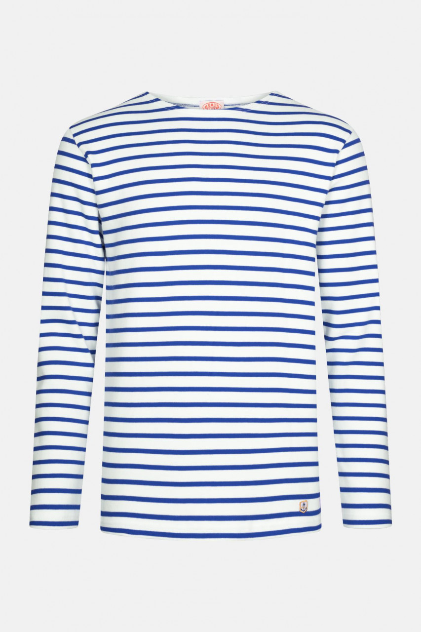 Streifenshirt  Weiß Sternblau Gestreift für Herren von Armor Lux