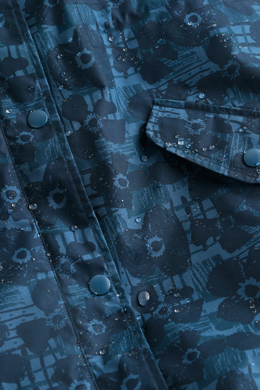 Seasalt Cornwall Regenjacke Plant Hunter Damen Blau Blumen Winterjacke