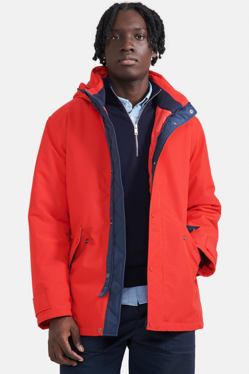 Aigle Regenjacke Copeland Gefüttert Rot Parka