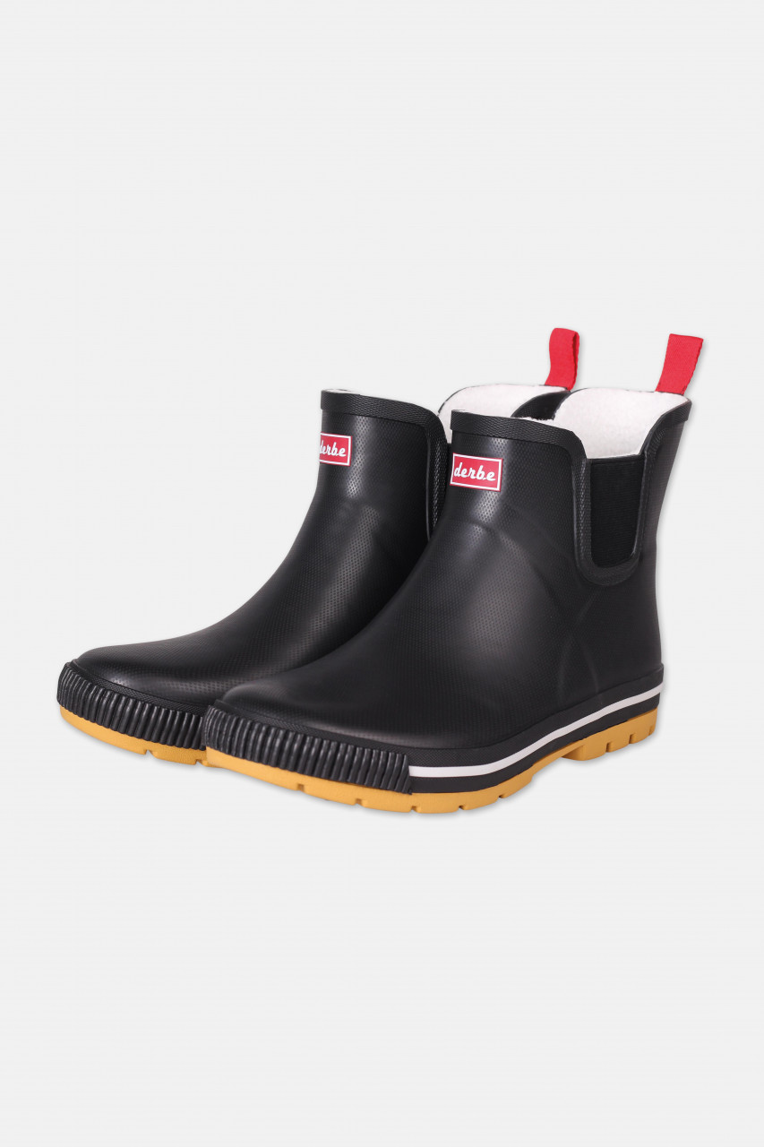 Gummistiefel Wattpuuschen Pelz Schwarz für Damen von derbe