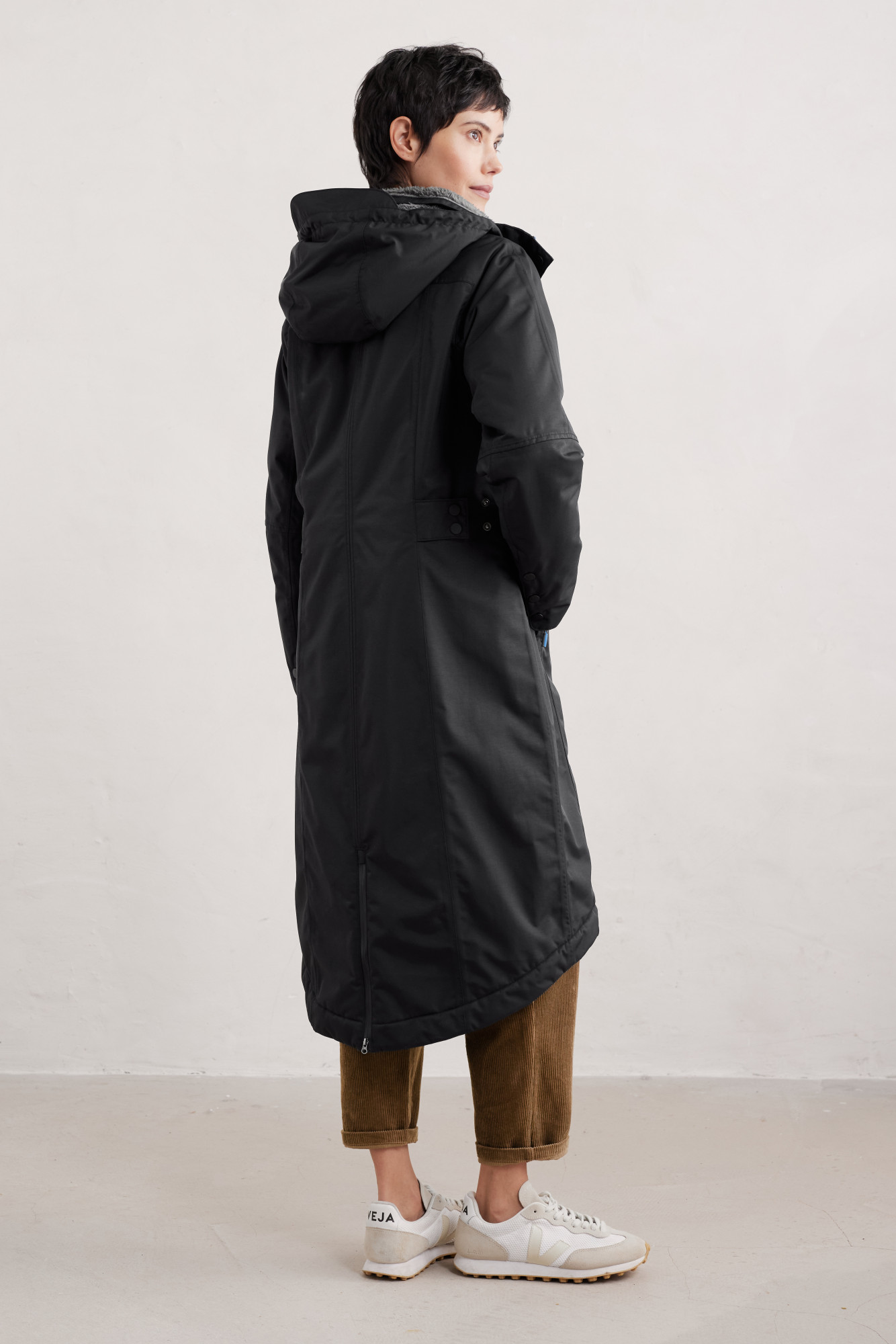 Seasalt Cornwall Regenjacke Janelle Damen Schwarz Gefüttert