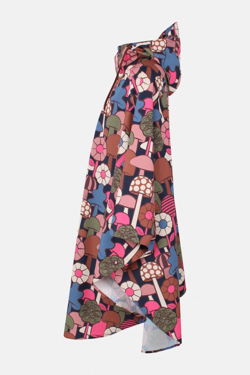 Danefae Regenponcho Danebodil Damen Blau Pink Pilze Regencape