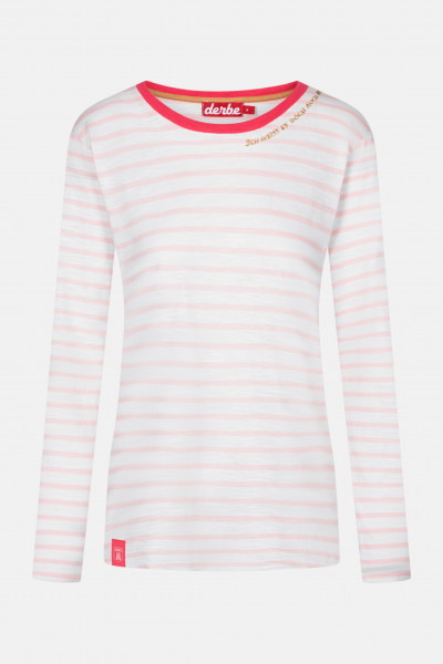 Derbe Longsleeve Damen Shirt Strawberry Cream Rosa Langarmshirt Ich weiß es doch auch nicht
