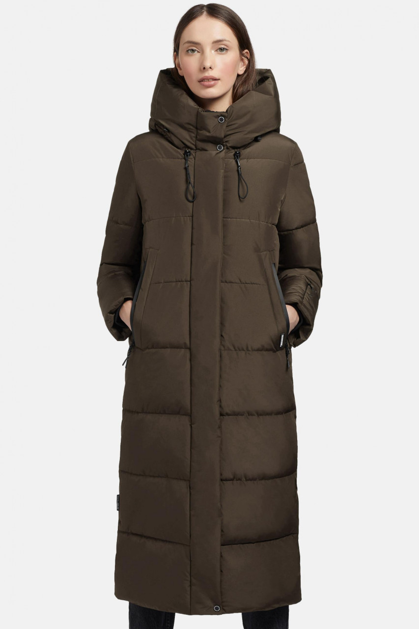 Khujo Soulani 3 Damen Wintermantel Oliv Grün
