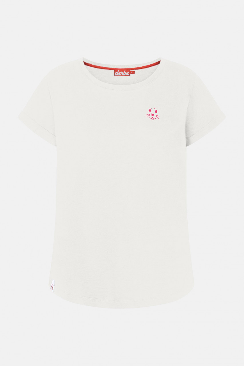 T-Shirt Robbenschnute Weiß für Damen von derbe