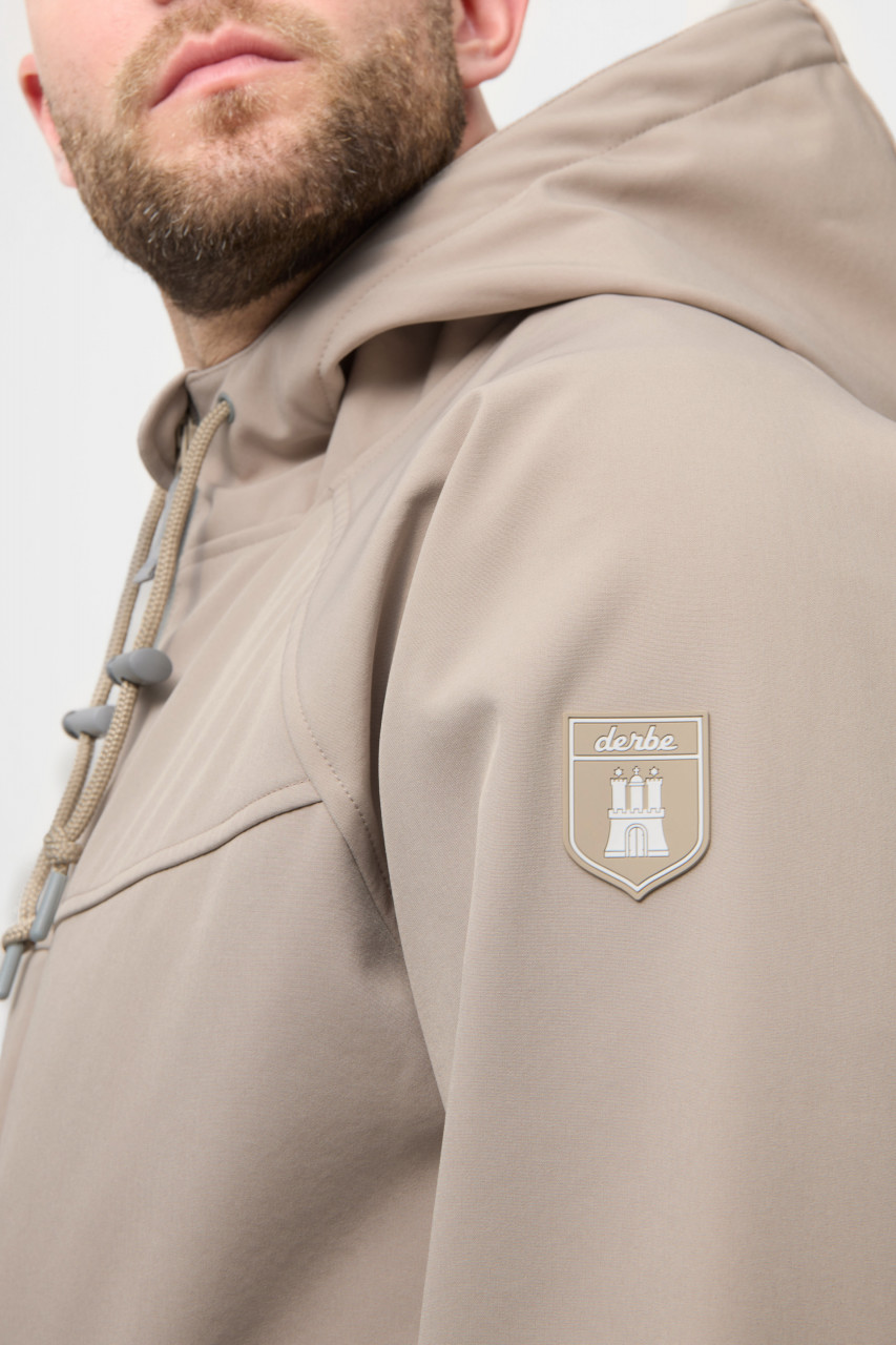 Derbe Übergangsjacke Isleby Herren Beige Grau Softshell