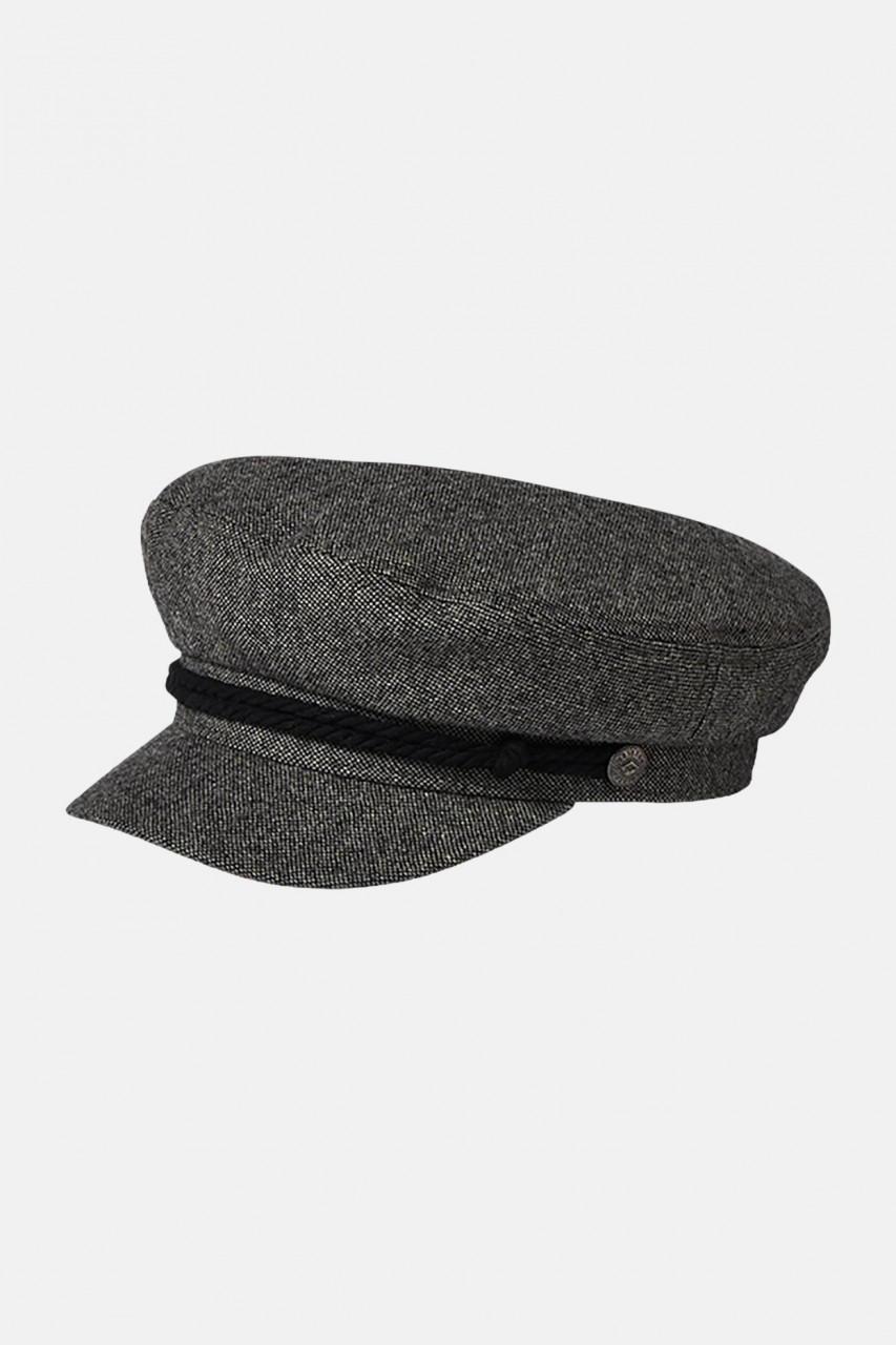 Brixton Fiddler Cap Elbsegler Grau Schwarz Tweed