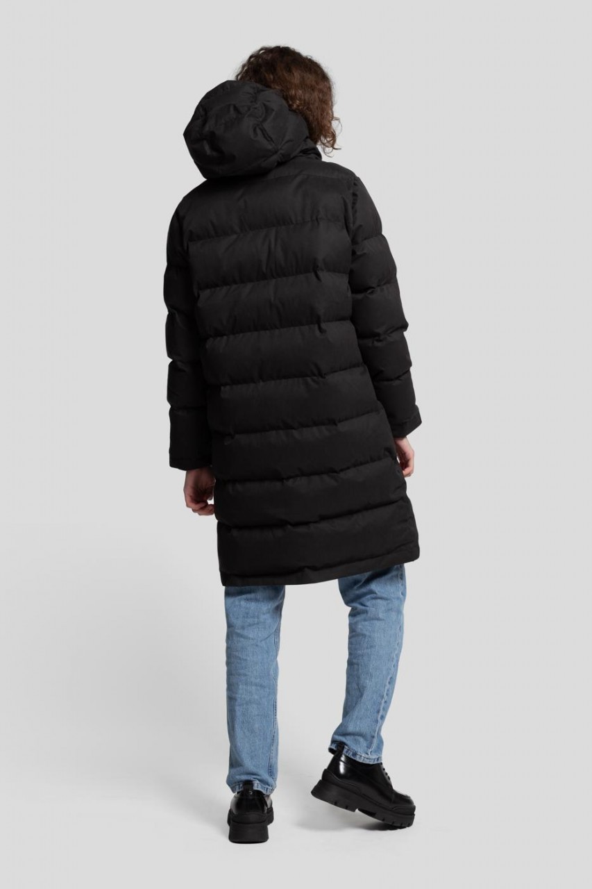 Selfhood Hooded Puffer Coat Damen Wintermantel Schwarz